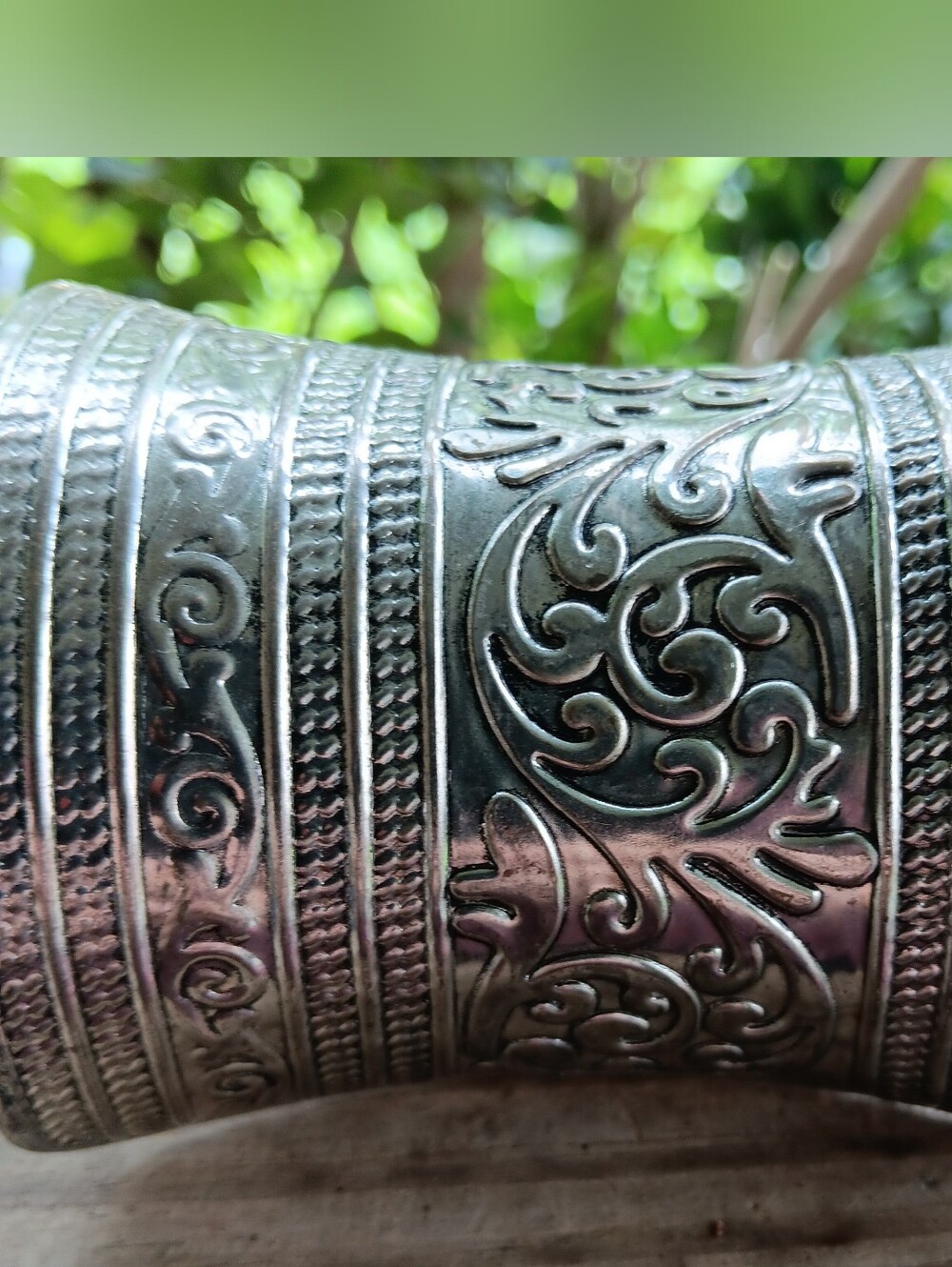 Vintage Extra Long Silver Cuff Bracelet - Picture 3 of 4